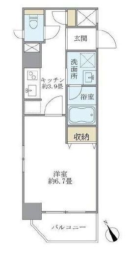 クロスポイント赤羽 403 間取り図