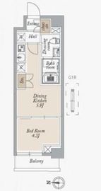 オーキッドレジデンス住吉 401 間取り図