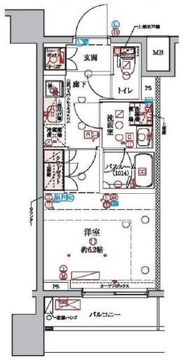 ラクラス横浜 404 間取り図