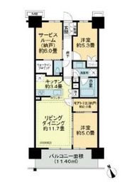リビオシティ南砂町ステーションサイト 9階 間取り図