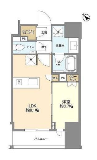 ルジェンテ武蔵小山アベニュー 5階 間取り図