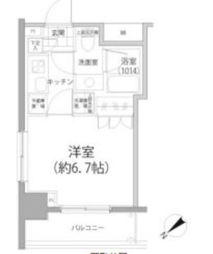 パークハビオ東向島 405 間取り図