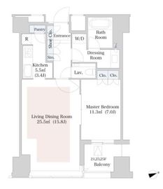 ラ・トゥール新宿 2417 間取り図