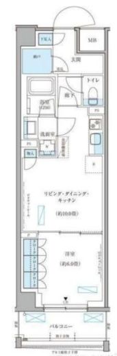 パークアクシス文京本郷 404 間取り図