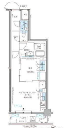 パークアクシス文京本郷 412 間取り図