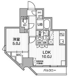 シーズンフラッツ蒲田ウエスト 401 間取り図