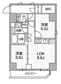 シーズンフラッツ蒲田ウエスト 502 間取り図