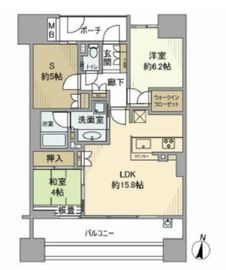 イニシア多摩川 3階 間取り図