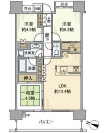 パークホームズ滝野川 2階 間取り図