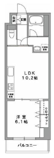 グランデュール2関内 804 間取り図