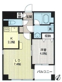 ルボラパン行人坂 404 間取り図