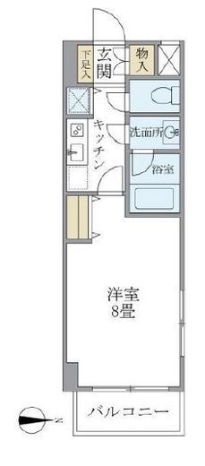 北品川アパートメント 701 間取り図