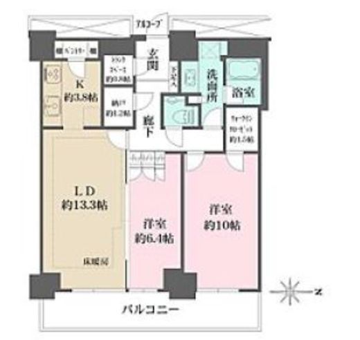 Wコンフォートタワーズ WEST 31階 間取り図