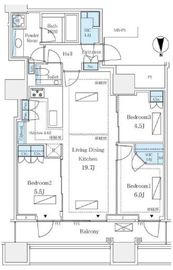 三田ガーデンヒルズ SOUTH HILL 3階 間取り図