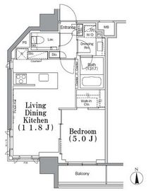 パークハビオ飯田橋 1201 間取り図