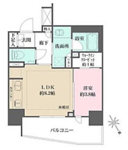 ザ・パークハウス赤羽フロント 14階 間取り図