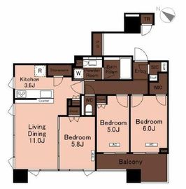シティタワー大井町 25階 間取り図