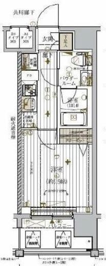 メインステージ東神奈川 8階 間取り図