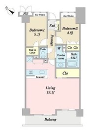 プレシス横浜新杉田 5階 間取り図
