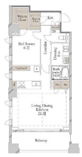 グランフィールド麻布霞町 301 間取り図