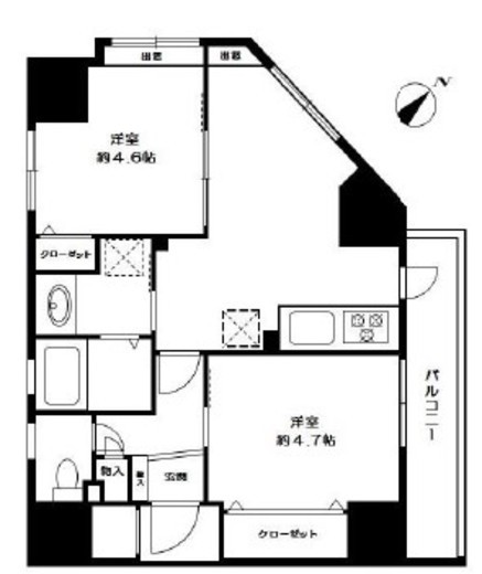 パークサイド小石川植物園 9階 間取り図