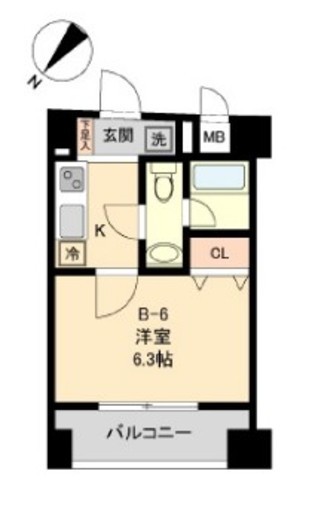 コモド水天宮レジデンス 207 間取り図