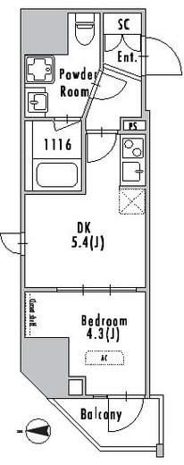 GRAN PASEO浅草入谷 (グランパセオ浅草入谷) 1101 間取り図