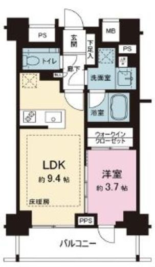 ピアース文京小石川 7階 間取り図
