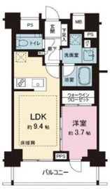 ピアース文京小石川 7階 間取り図
