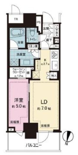 パークタワー西新宿 1214 間取り図
