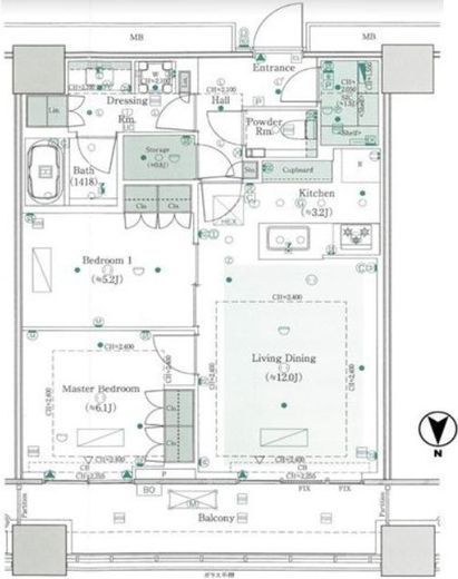 WORLD TOWER RESIDENCE 30階 間取り図