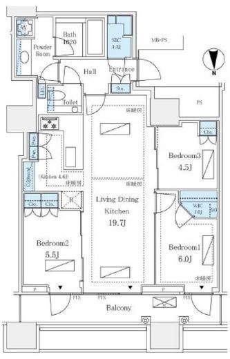 三田ガーデンヒルズ SOUTH HILL 8階 間取り図
