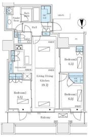 三田ガーデンヒルズ SOUTH HILL 8階 間取り図