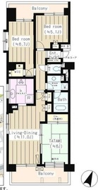 横浜伊勢佐木南パークホームズ 2階 間取り図