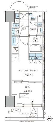 パークアクシス品川天王洲アイル 529 間取り図