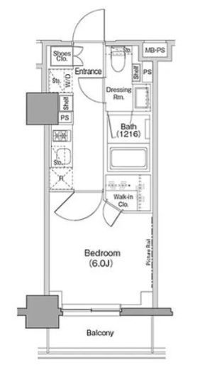 ザ・パークハビオ西横浜 903 間取り図
