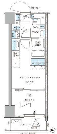 パークアクシス品川天王洲アイル 527 間取り図