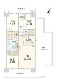 ローレルコート鷺沼 7階 間取り図