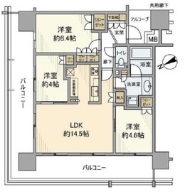 パークホームズ横濱磯子 10階 間取り図