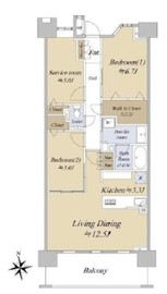 クレストプライムレジデンス アベニュー参番街 8階 間取り図