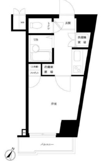 ルーブル白金高輪参番館 801 間取り図