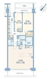 パークシティ弦巻コート・フロント・レジデンス 4階 間取り図