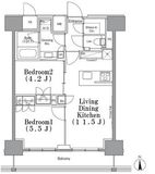 パークハビオ飯田橋 705 間取り図