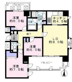 三ツ沢ガーデン山ヒルズ 5階 間取り図