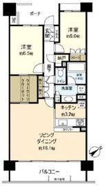 パークホームズ向ヶ丘遊園ステーションアリーナ 6階 間取り図