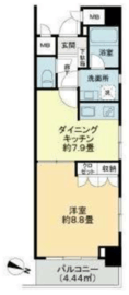 エクセレント三越前 4階 間取り図