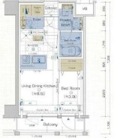 エステムプラザ横濱関内 7階 間取り図