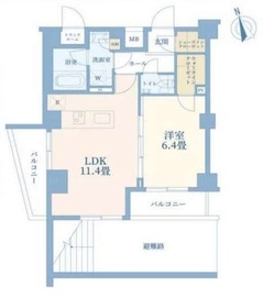 レジデンシャルスター山王ヒルズ 2階 間取り図