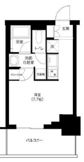 プラウドタワー平井 8階 間取り図