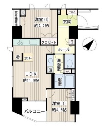 サンウッド中目黒フラッツ 12階 間取り図